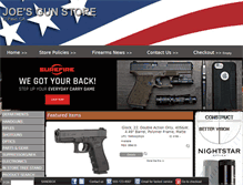 Tablet Screenshot of joesgunstore.com